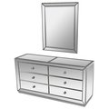 Best Master Furniture Best Master Furniture T1803 Dresser & Mirror Jameson Silver Mirrored Bedroom Dresser & Mirror T1803 Dresser and Mirror